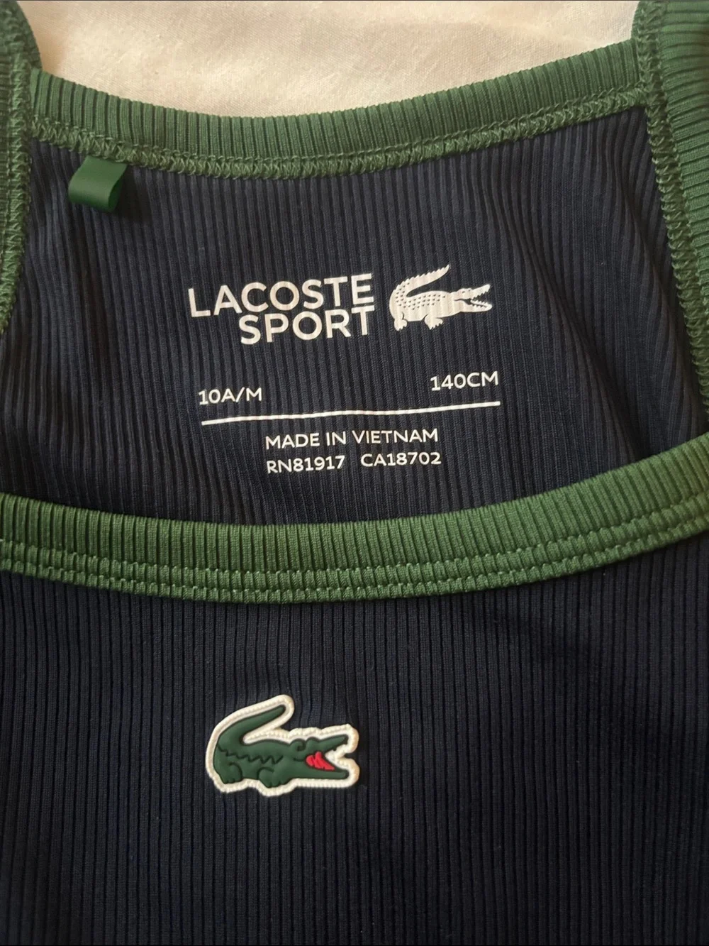 Lacoste sleeveless ribbed